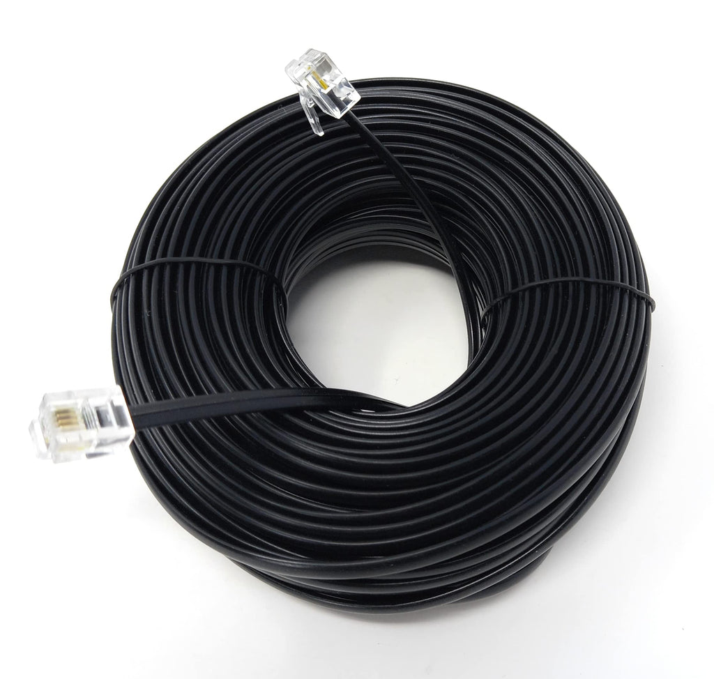 DRUT RJ11 to RJ11 Telephone Landline Cable ADSL (6P4C) Flat Lead High Speed BT Internet Broadband Male to Male Router, Modem, Phone Extension Wire