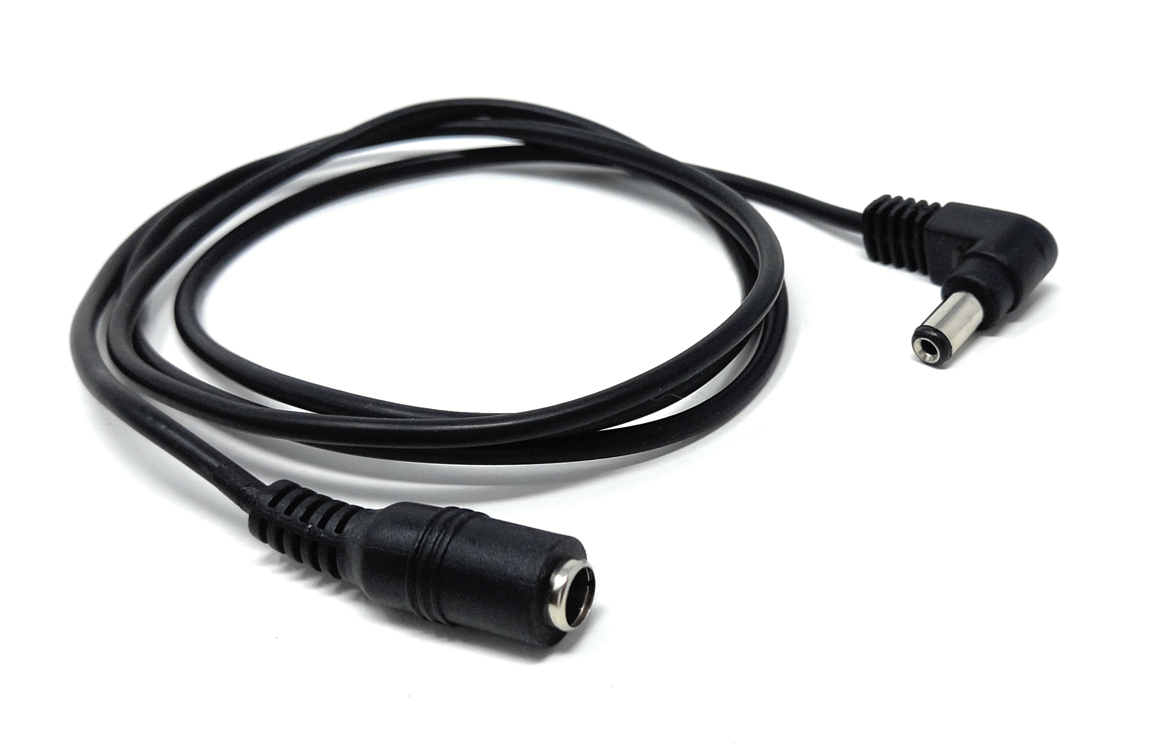 DRUT 5.5mm x 2.1mm Right Angled DC Power Male to Female Lead for Security Camera, LED Strip, CCTV IP Surveillance, Solar Panel, Music Instruments Extension Cable