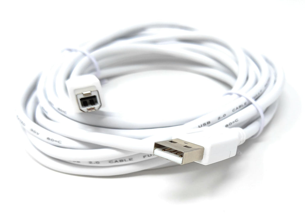DRUT USB B Cable for DJ Controllers & MIDI Devices, Printer Style Lead for Mixers, Turntables, Keyboards, Samplers, Synthesizers, Compatible with Numark, Pioneer, Traktor, Denon, Akai, Serato