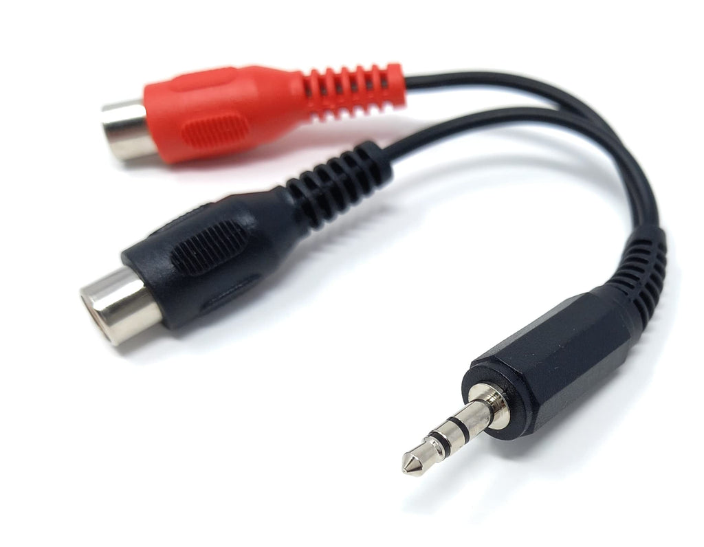 DRUT 3.5mm Stereo Jack to 2 x phono RCA Sockets, Extension Cable Adapter
