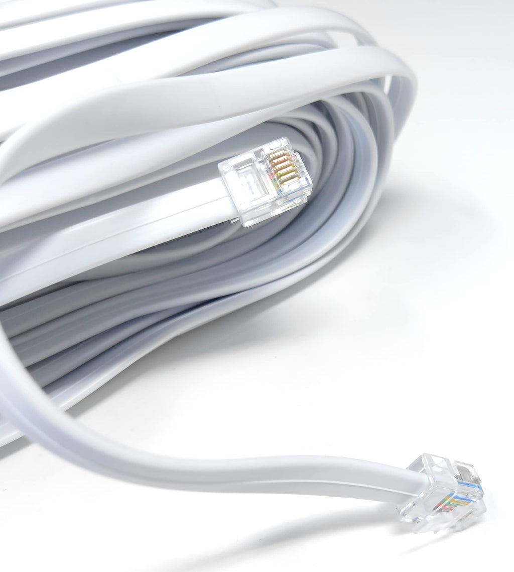 DRUT FLAT RJ12 to RJ12 6P6C Cable Lead Plug to Plug (RJ11 with 6 pin Wire)