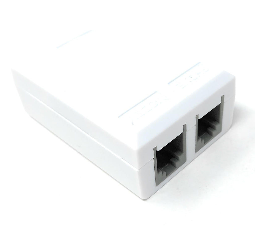 DRUT RJ11 Splitter Adapter – 1 Female to 2 Female RJ11 Ports, 6P4C ADSL Telephone Line Splitter for Landline Phone, Modem, Fax, DSL Devices