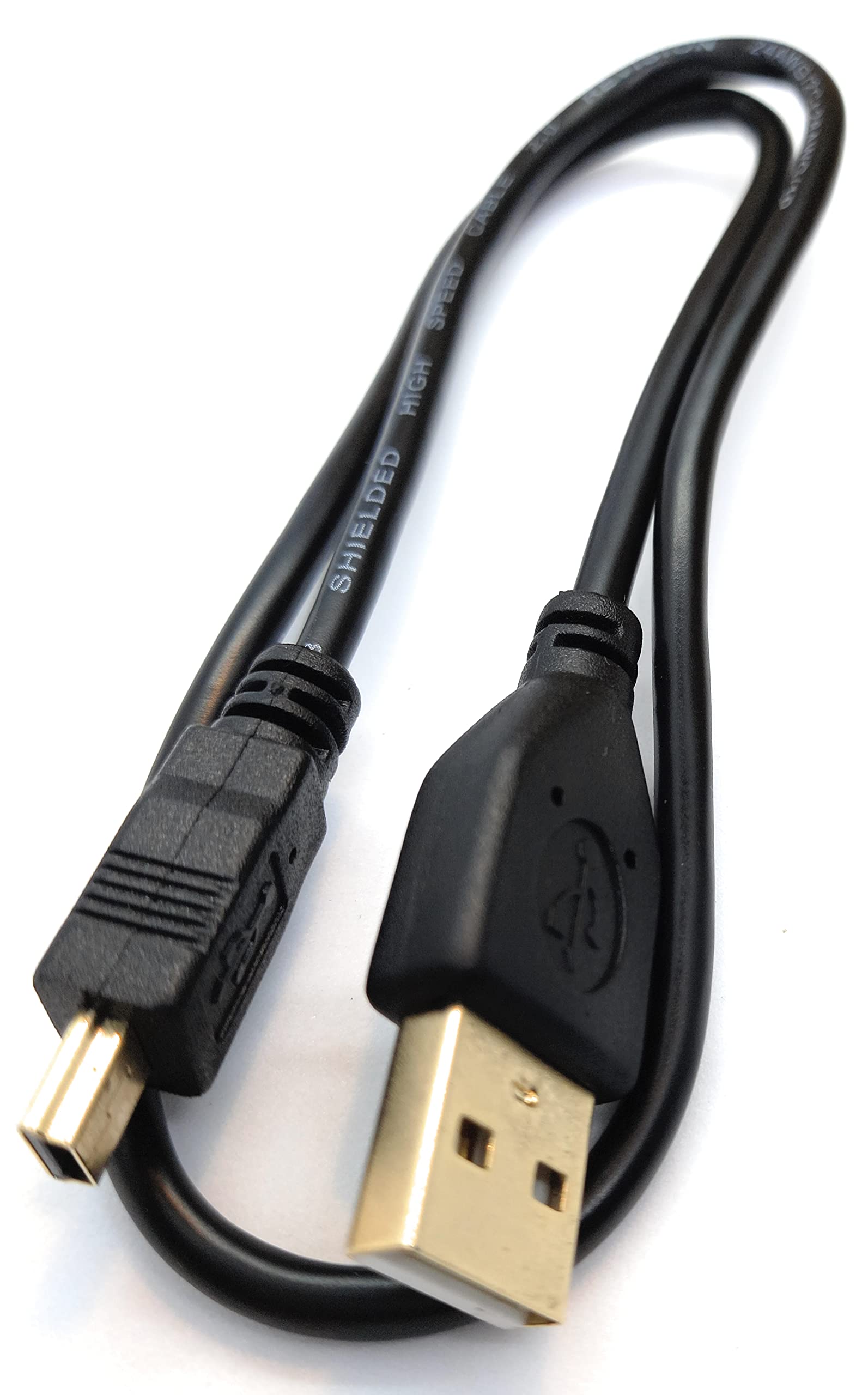 Mini USB to USB 24AWG 2.0 Hi-Speed 2.0 A-Male to Mini-B 5pin Cable Power & Data Lead