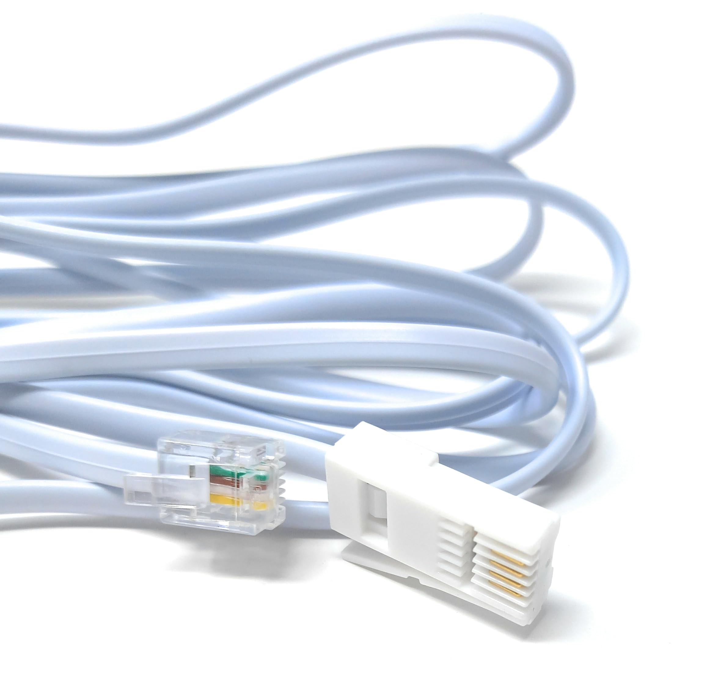 DRUT 2m BT to RJ11 4 Wire (431A) Male to Male UK Telephone Modem Lead Cable 6.5ft Black