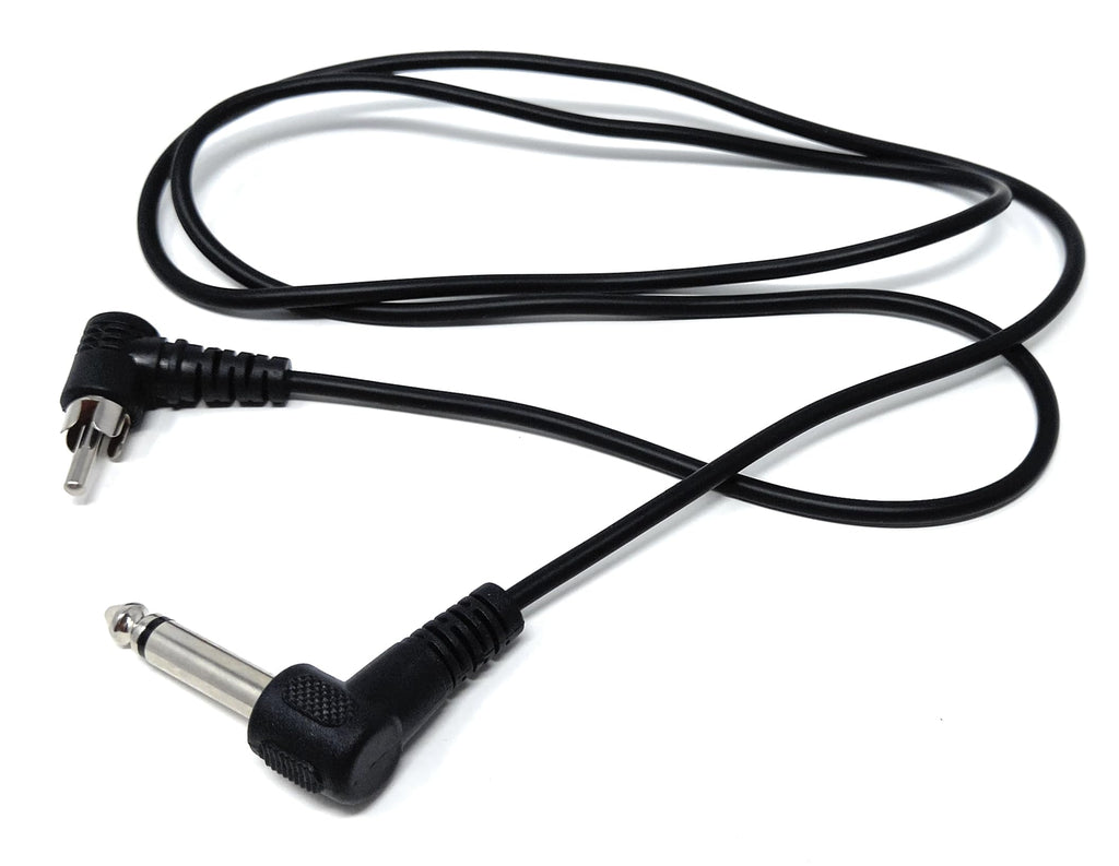DRUT 6.35mm Mono Jack Plug to RCA Phono Male Plug Audio Cable Right Angle Audio Coax Lead