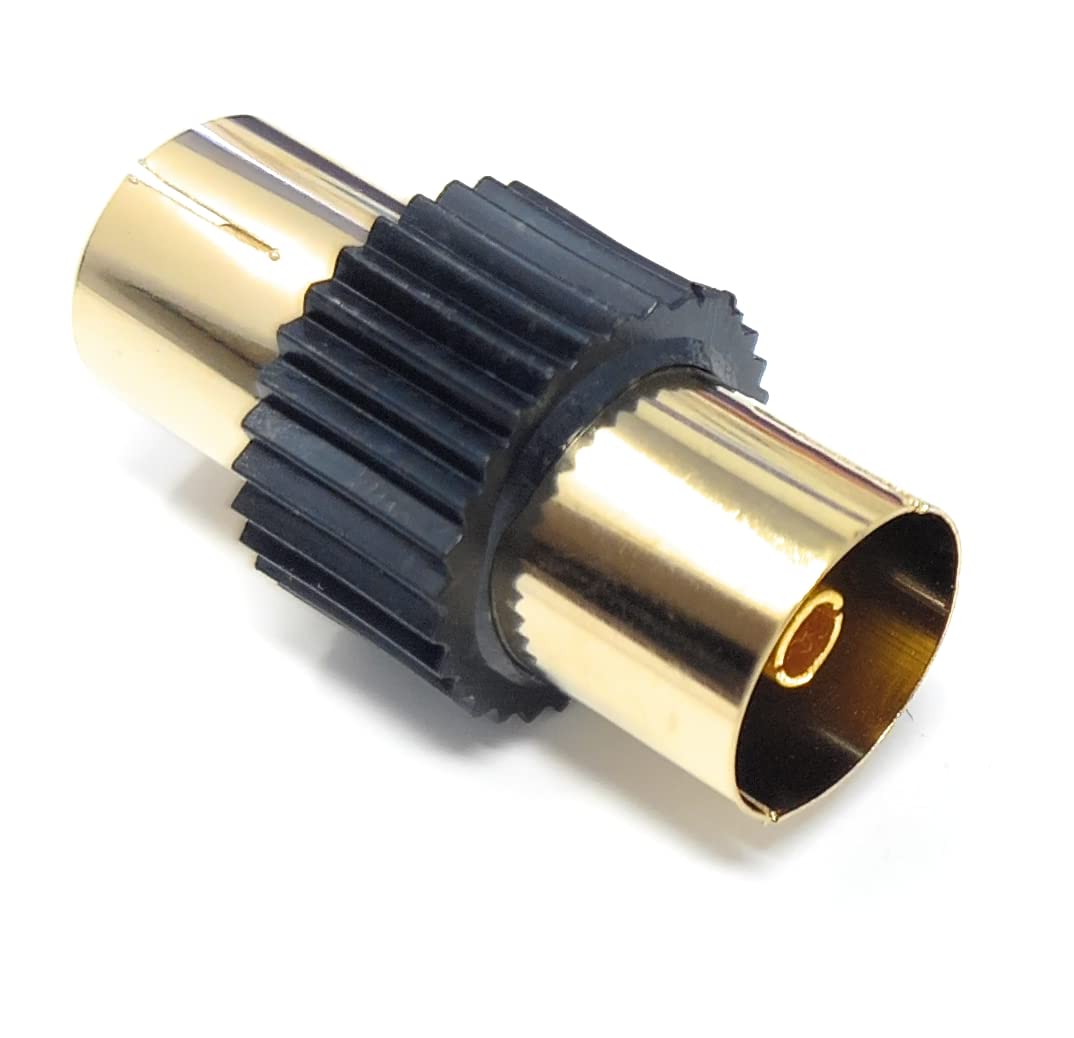DRUT TV Aerial RF Lead Coupler Female to Female Socket Coaxial Connector, Coaxial Cable Adapter, Gender Changer