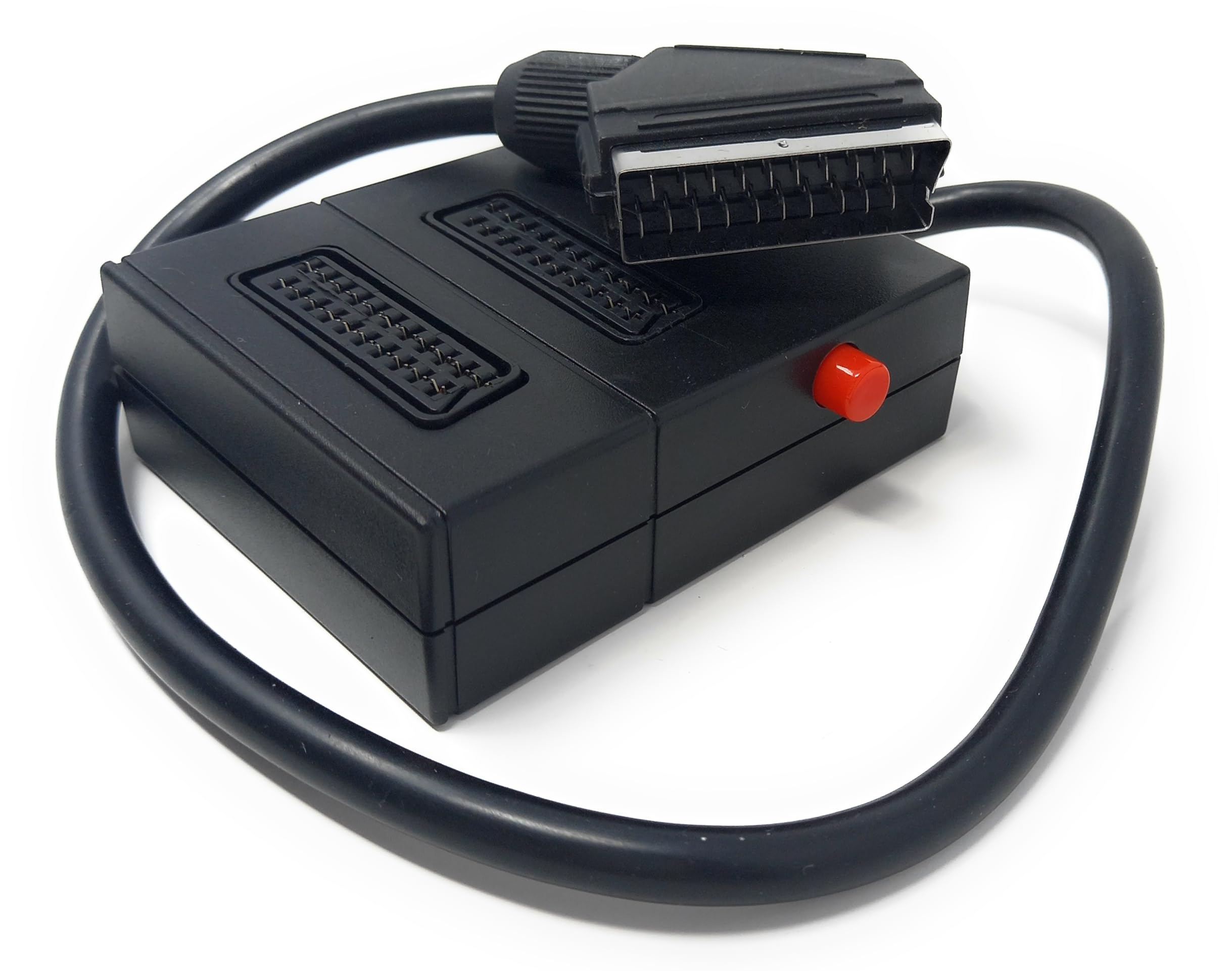 DRUT 2 WAY Switchable SCART Adapter 1 Input 2 Output Selector Switch TV, DVD Splitter Box