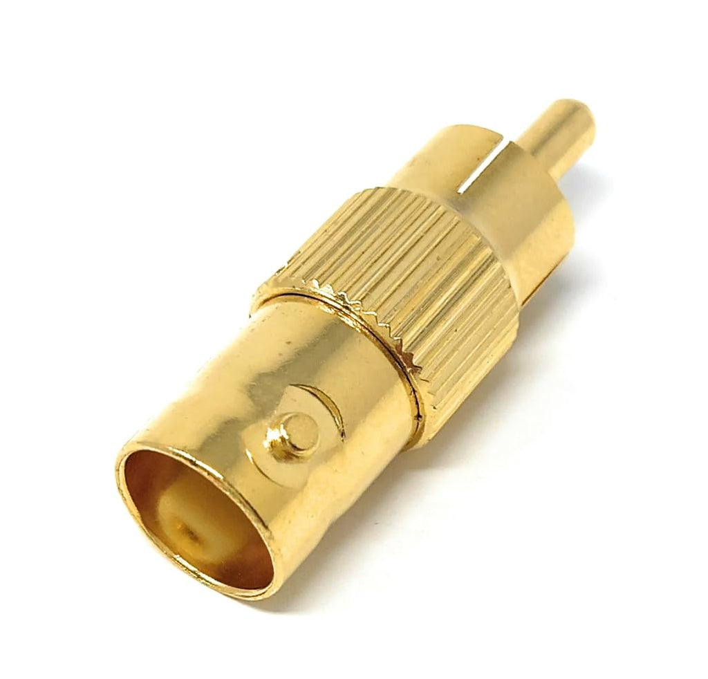 DRUT BNC Female to RCA Phono Male Plug Connector CCTV Camera Cable Video Adapter Gold Connectors