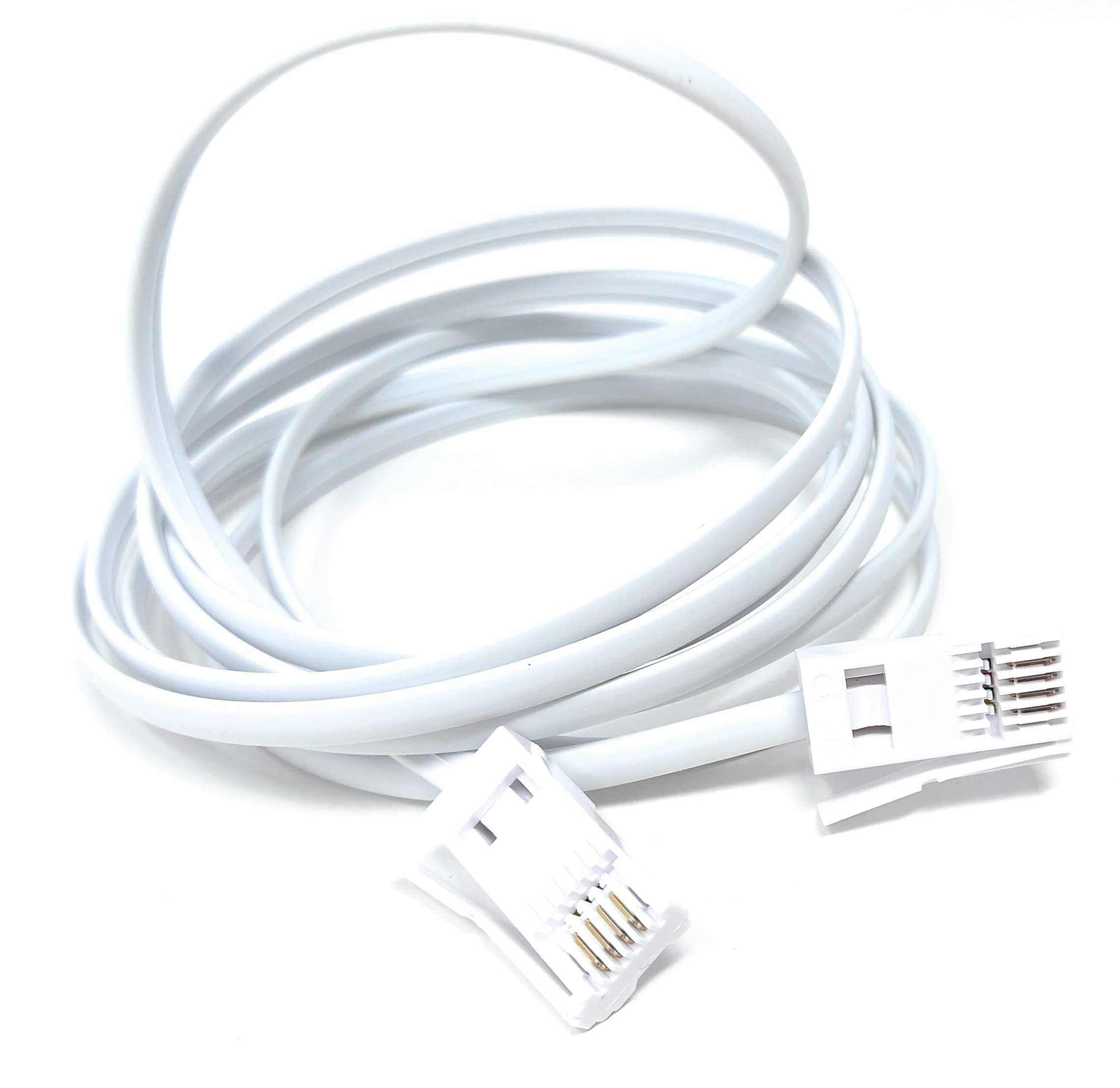 DRUT BT to BT 4 Wire 431A Male to Male Plug Telephone Flat Cable Lead