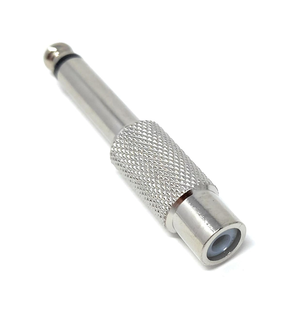 DRUT 6.35mm Mono Jack to RCA Phono Socket Cable Adapter