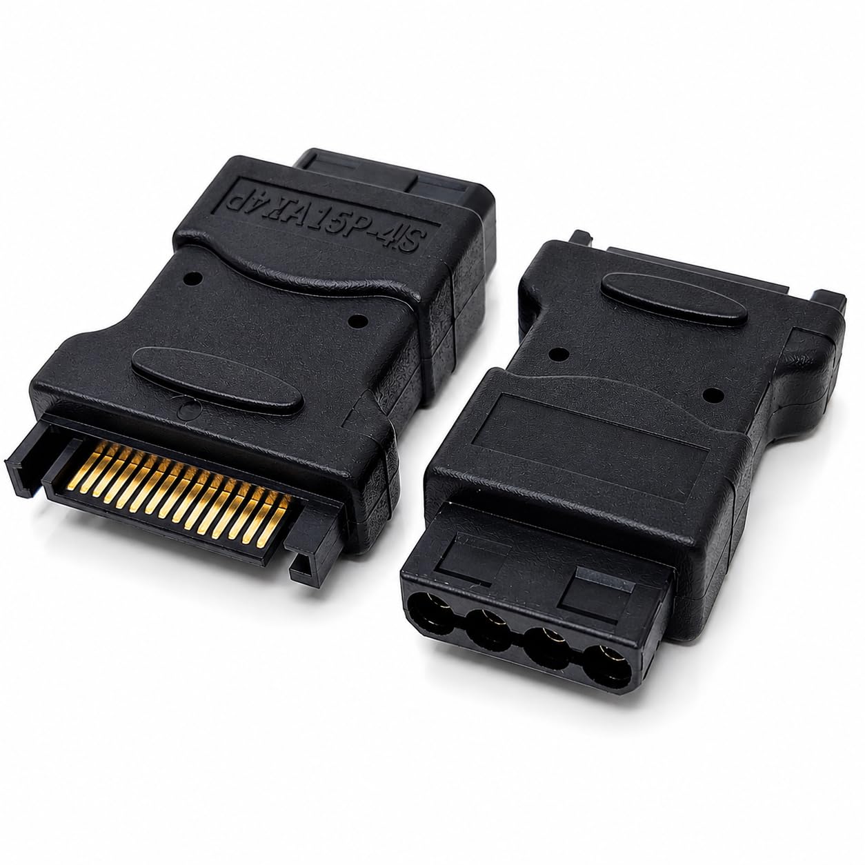Molex LP4 Power Plug Adapter Cable, 4 Pin Female IDE Molex to Sata 15 Pin Male Adapter Converter for Power HDD, SSD, DVD RW, Hard Drive