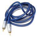 DRUT RCA to RCA Digital Audio 75 Ohm Subwoofer Cable, Designed Specifically for The Very Low-BASS frequencies, OFC SPDIF, Gold Connectors