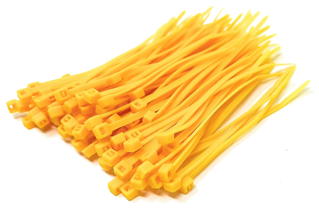 Nylon Cable Ties, 100mm x 2.5mm, Pack of 100, Plastic Zip Tie Wraps, Self-Locking