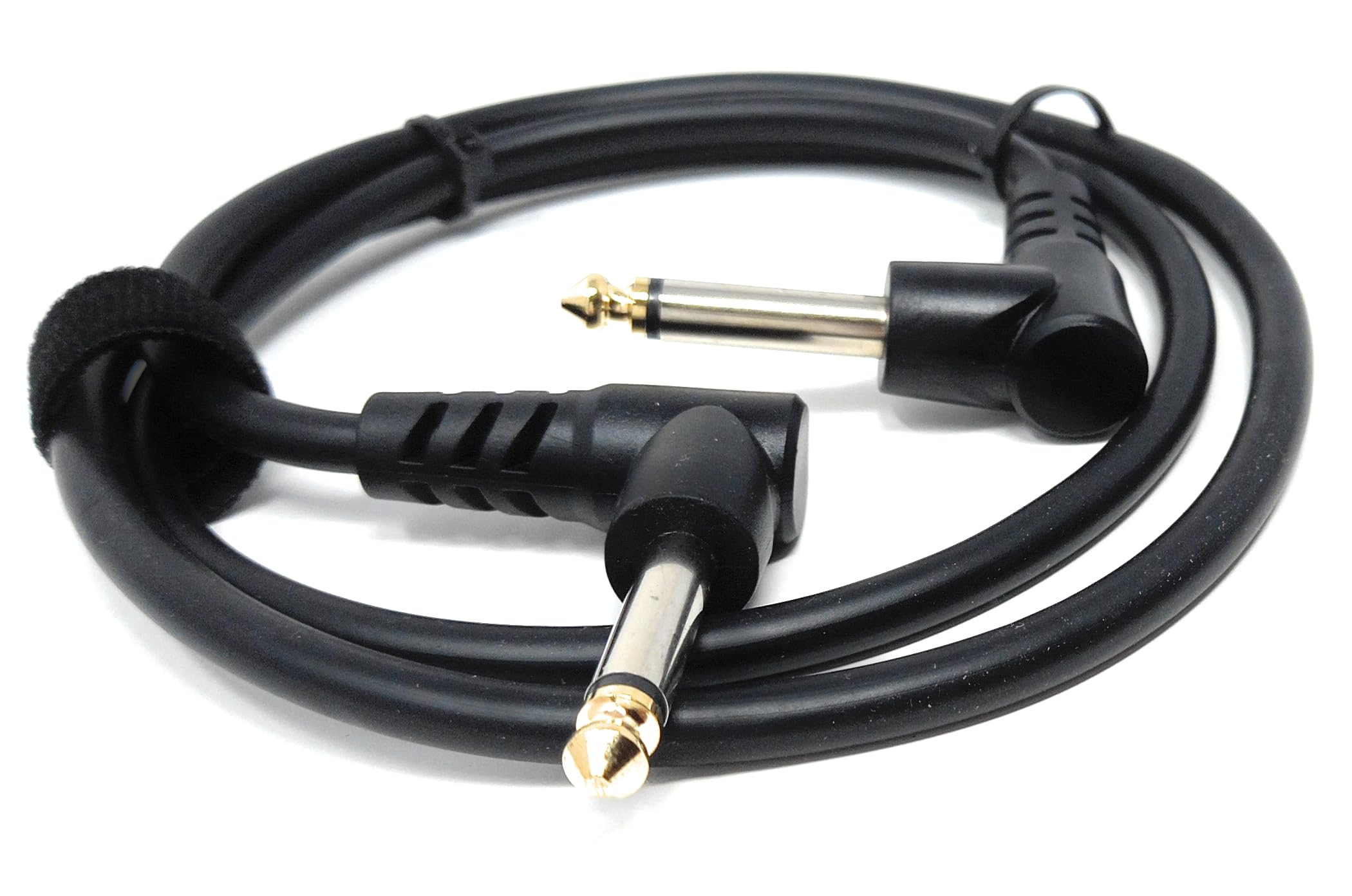 6.35mm Right Angle TS Instrument Cable - 90 Degree 1/4 Inch Mono Guitar Patch Cable for Amps, Mixers, and Pedals