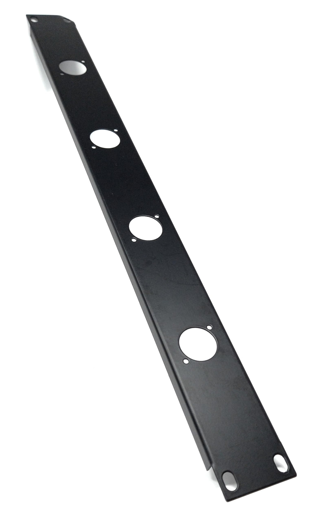 1U 19" Rack Mount D-Series Punch-Out Panel - Compatible with XLR, Speakon, and Neutrik Connectors for AV, Audio, and Computer Racks