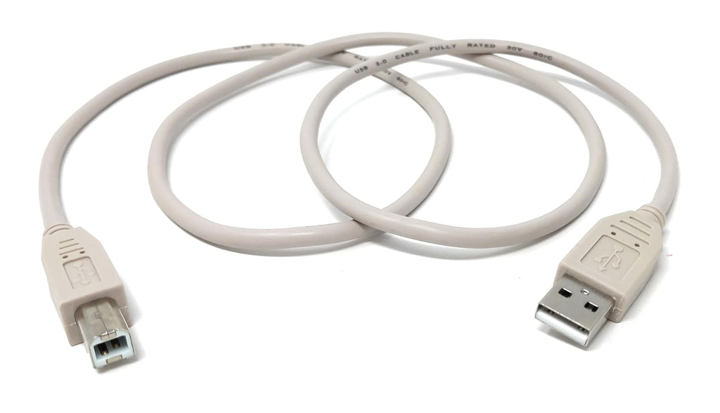 DRUT USB B Cable for DJ Controllers & MIDI Devices, Printer Style Lead for Mixers, Turntables, Keyboards, Samplers, Synthesizers, Compatible with Numark, Pioneer, Traktor, Denon, Akai, Serato