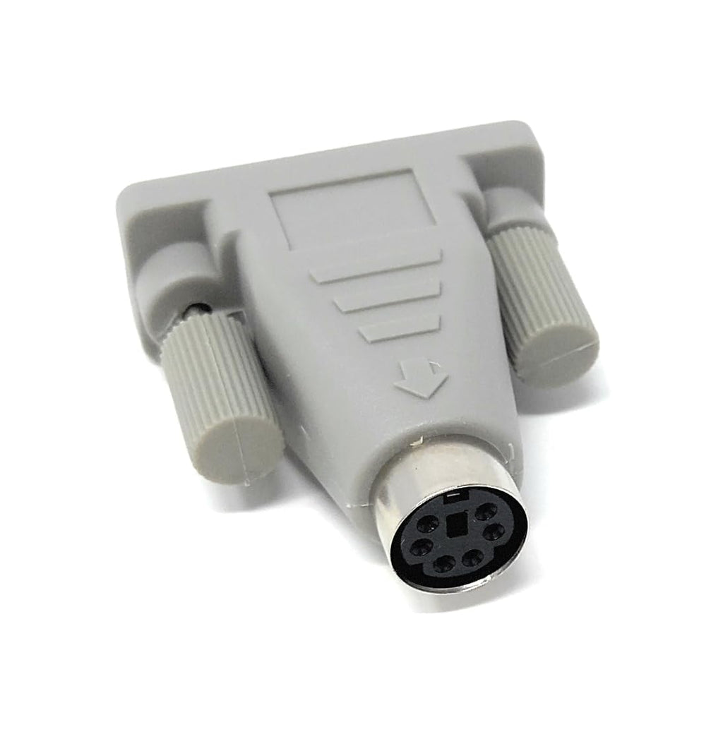 DRUT DB9 Female to PS/2 Mini-DIN 6-Pin Female Serial Adapter – Legacy Mouse Converter for Serial Port Devices