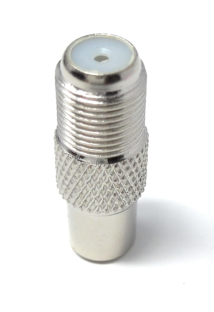 DRUT F-Type Female Socket to RCA Female RF Video TV Cable Lead Adapter