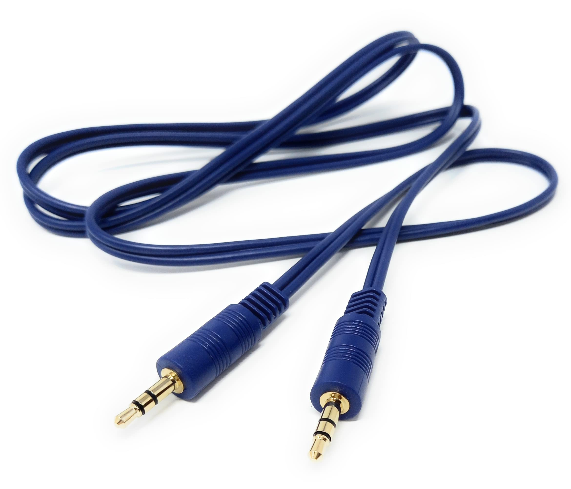 DRUT 3.5mm to 3.5mm Stereo Audio AUX Cable Gold Connectors, Small 3 pin Jack to Jack Speaker Lead