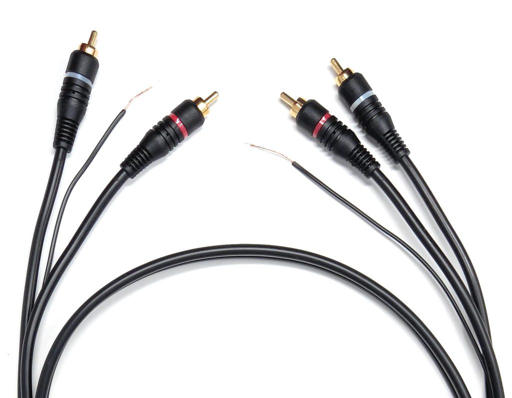 DRUT Twin RCA to RCA Phono Turntable Mixer Ground Lead With Earth Terminals Cable