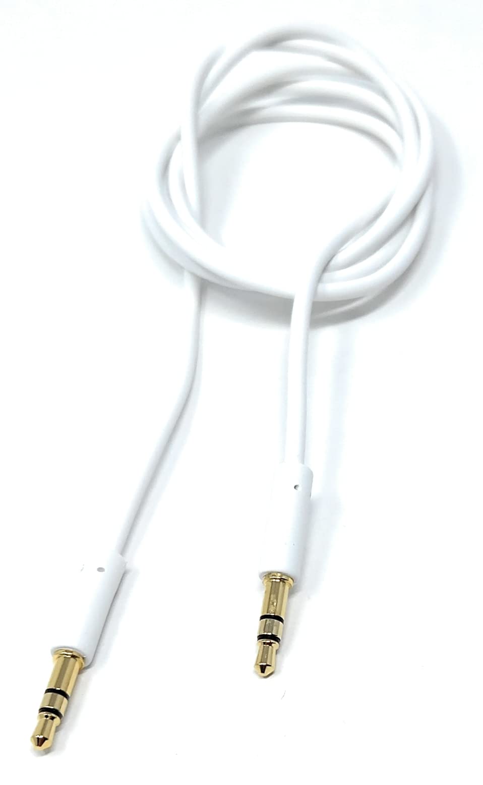 DRUT 3.5mm Stereo Audio Jack Plug to Plug, Male to Male AUX, Slim Flexible Lead Cable