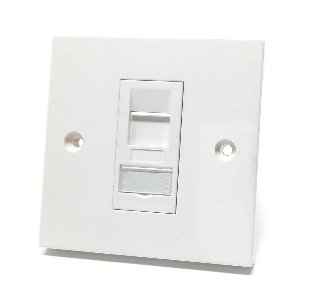 DRUT Cat6a Shielded Loaded Faceplate Tool-less for RJ45 Ethernet Cable