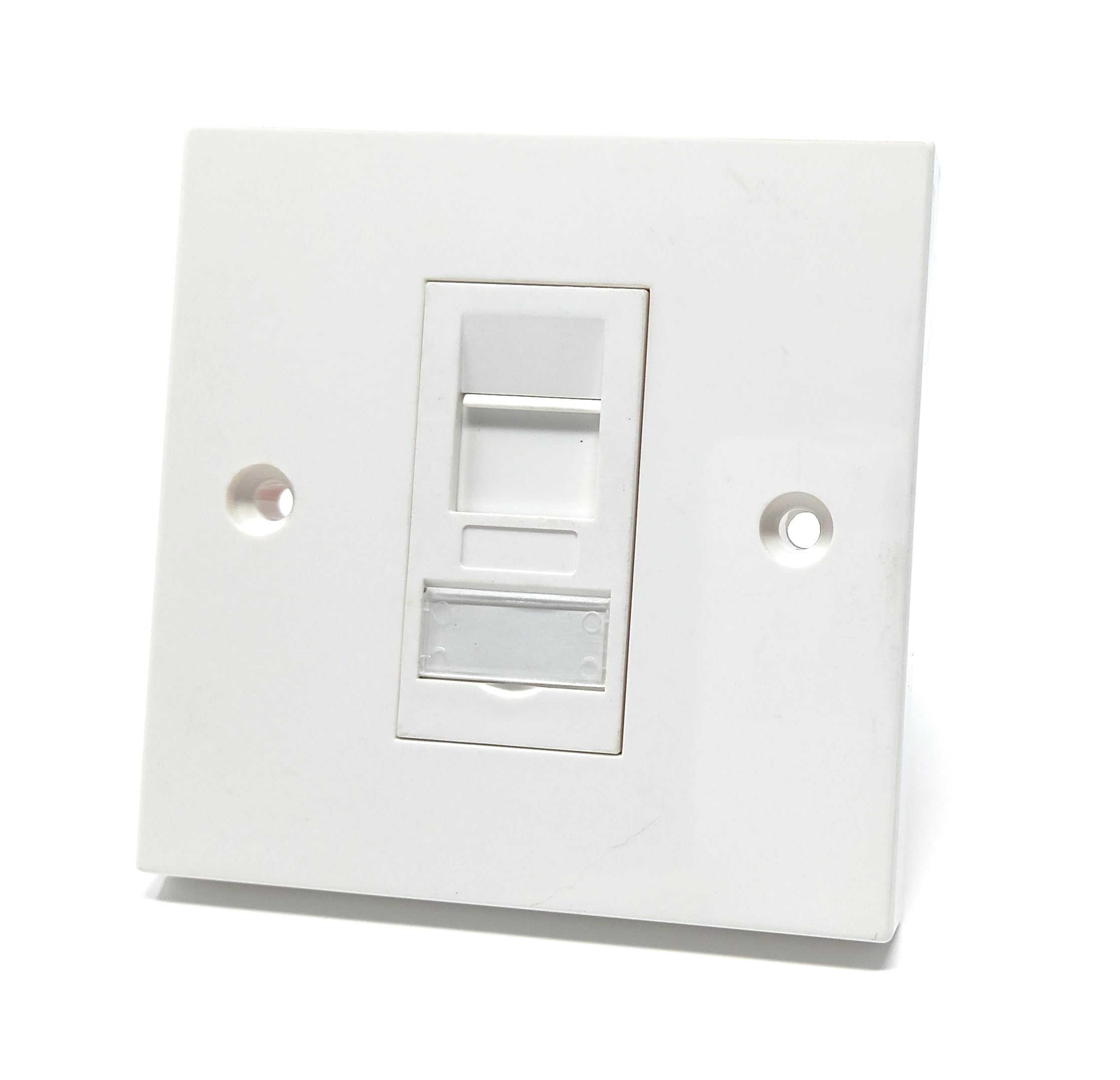 DRUT Cat6a Shielded Loaded Faceplate Tool-less for RJ45 Ethernet Cable