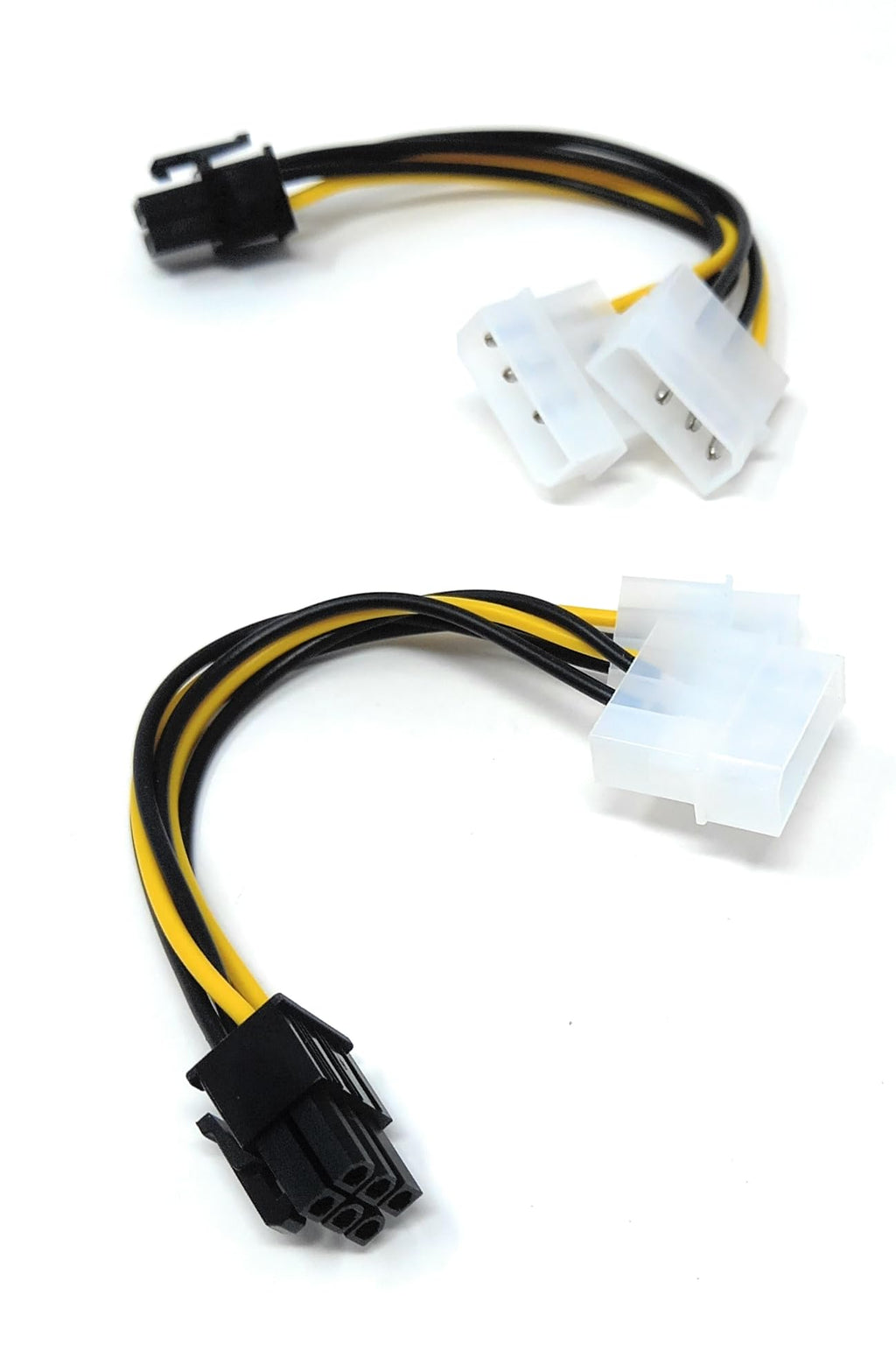 DRUT 15cm 6 PIN PCI Express to 2 x MOLEX LP4 Power Adapter Cable Lead