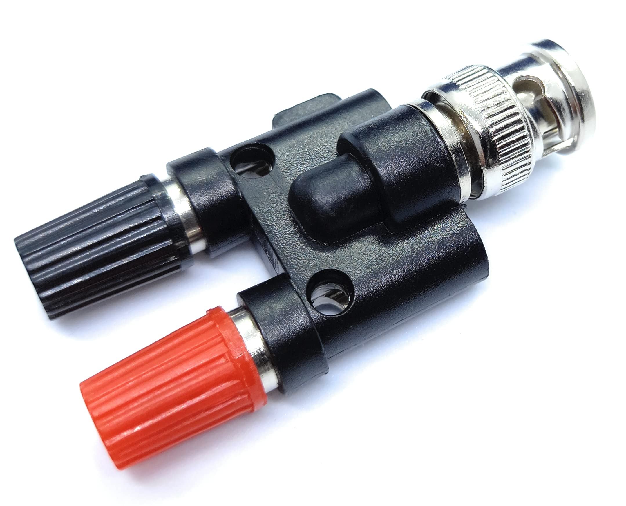 DRUT BNC Male to 2 x Banana Female Socket Binding Post RF Coax Splitter Adapter Connector