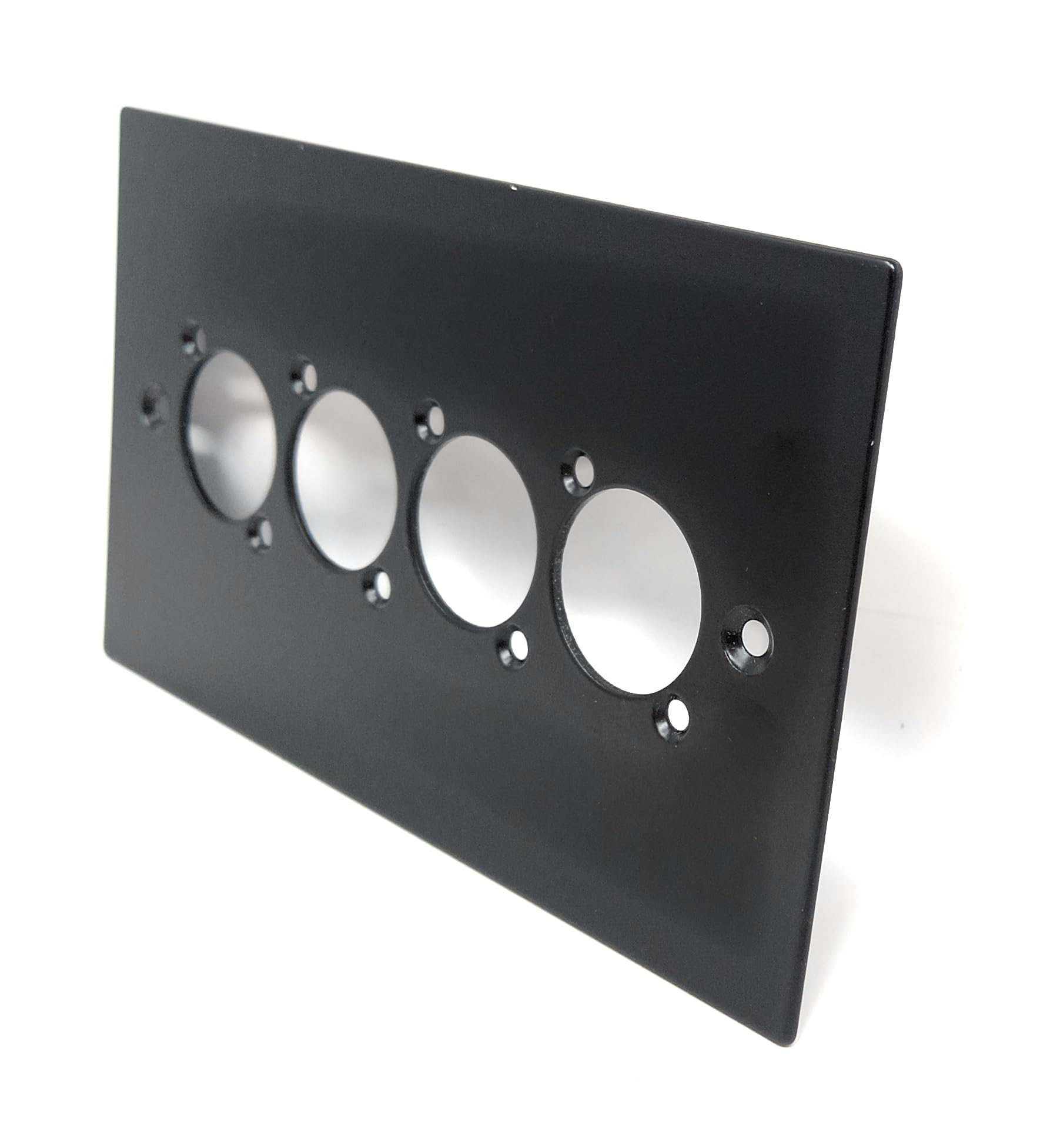Double Gang Aluminium Wall Plate – D-Series Hole Compatible with Neutrik, HDMI, USB, RJ45, XLR, RCA, BNC 121x86x5mm with Screws
