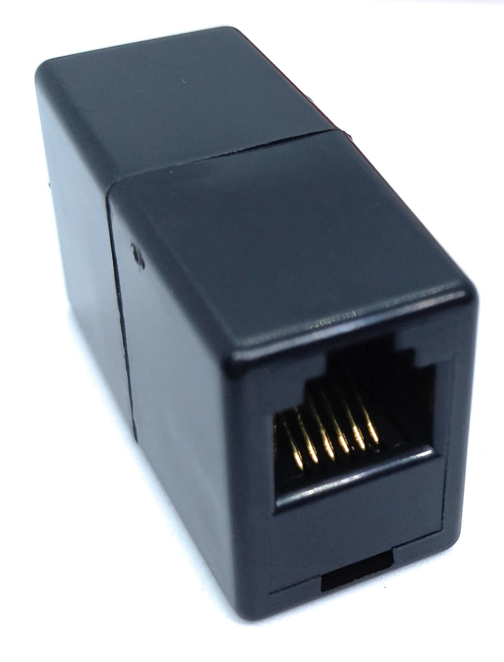 DRUT RJ12 to RJ12 COUPLER ADAPTER (6P6C) In-Line Straight Wired RJ12/RJ11 ADSL Connector Socket Black