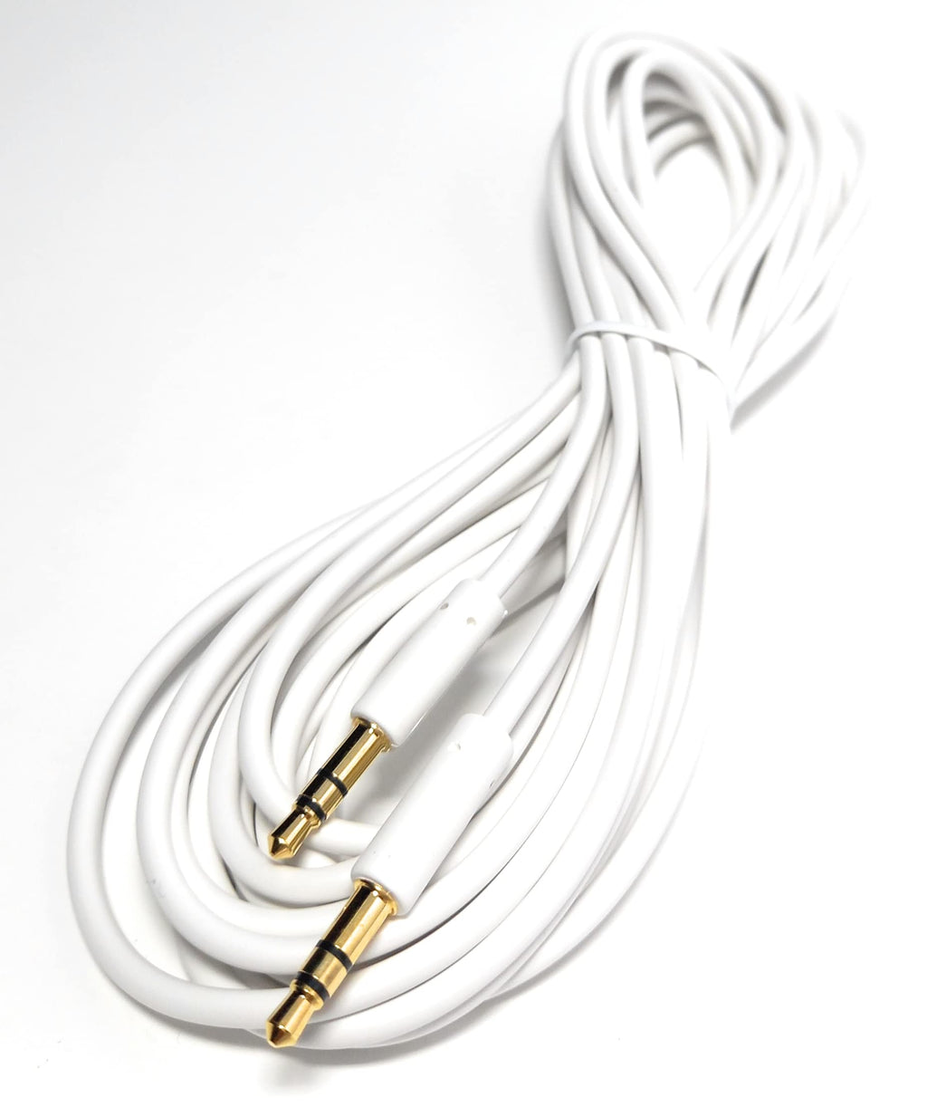 DRUT 3.5mm Stereo Audio Jack Plug to Plug, Male to Male AUX, Slim Flexible Lead Cable
