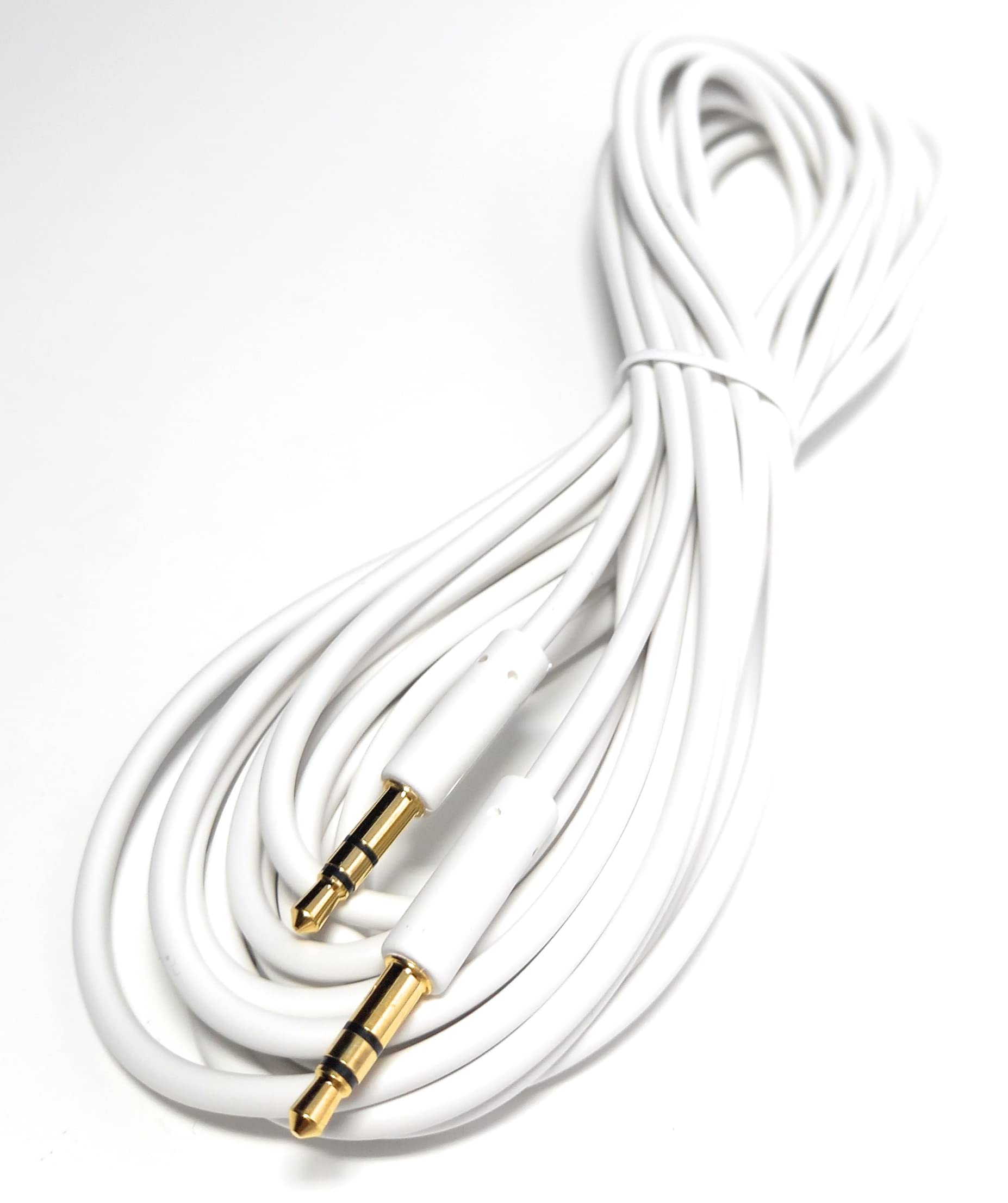 DRUT 3.5mm Stereo Audio Jack Plug to Plug, Male to Male AUX, Slim Flexible Lead Cable
