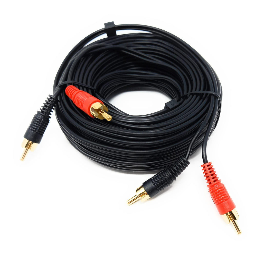DRUT RCA to RCA Phono Twin Jack to Jack Stereo Audio Cable Lead Cord Compatible With CD/DVD/Amplifier/Hifi/DJ Mixer/Turntable