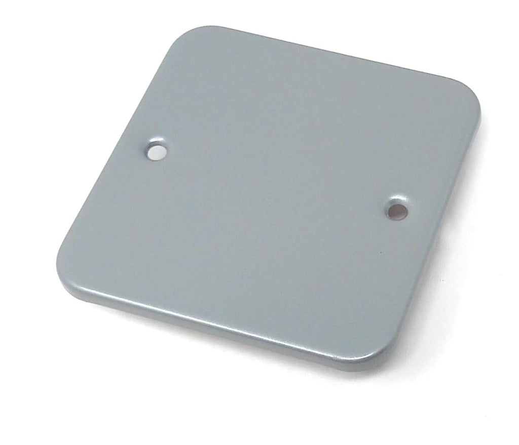 Single Gang Metal Clad Blanking Plate – Durable Wall Faceplate Cover for Electrical Sockets with Screws Included (80x80x4mm)