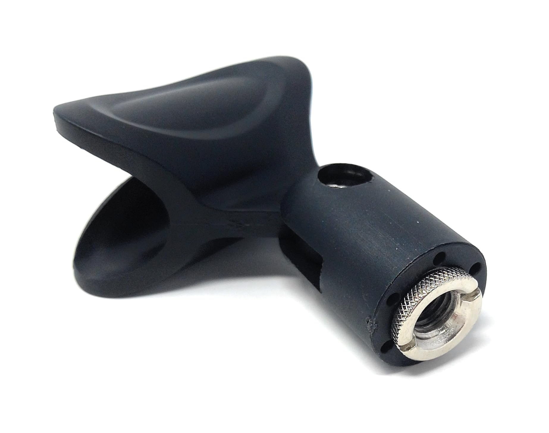 Universal Microphone Mic Clip Holder 25-30mm, Supplied with 5/8" to 3/8" Metal Thread Adaptor