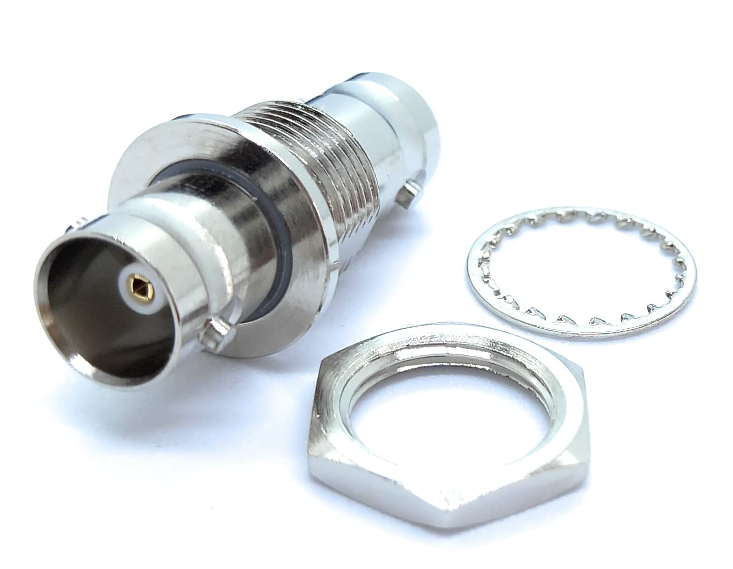 DRUT BNC to BNC Coupler Panel Mount Socket to Socket Feed Through Adaptor 50 ohm - Connect Two BNC Cables with Ease for CCTV, RF, and Video Applications
