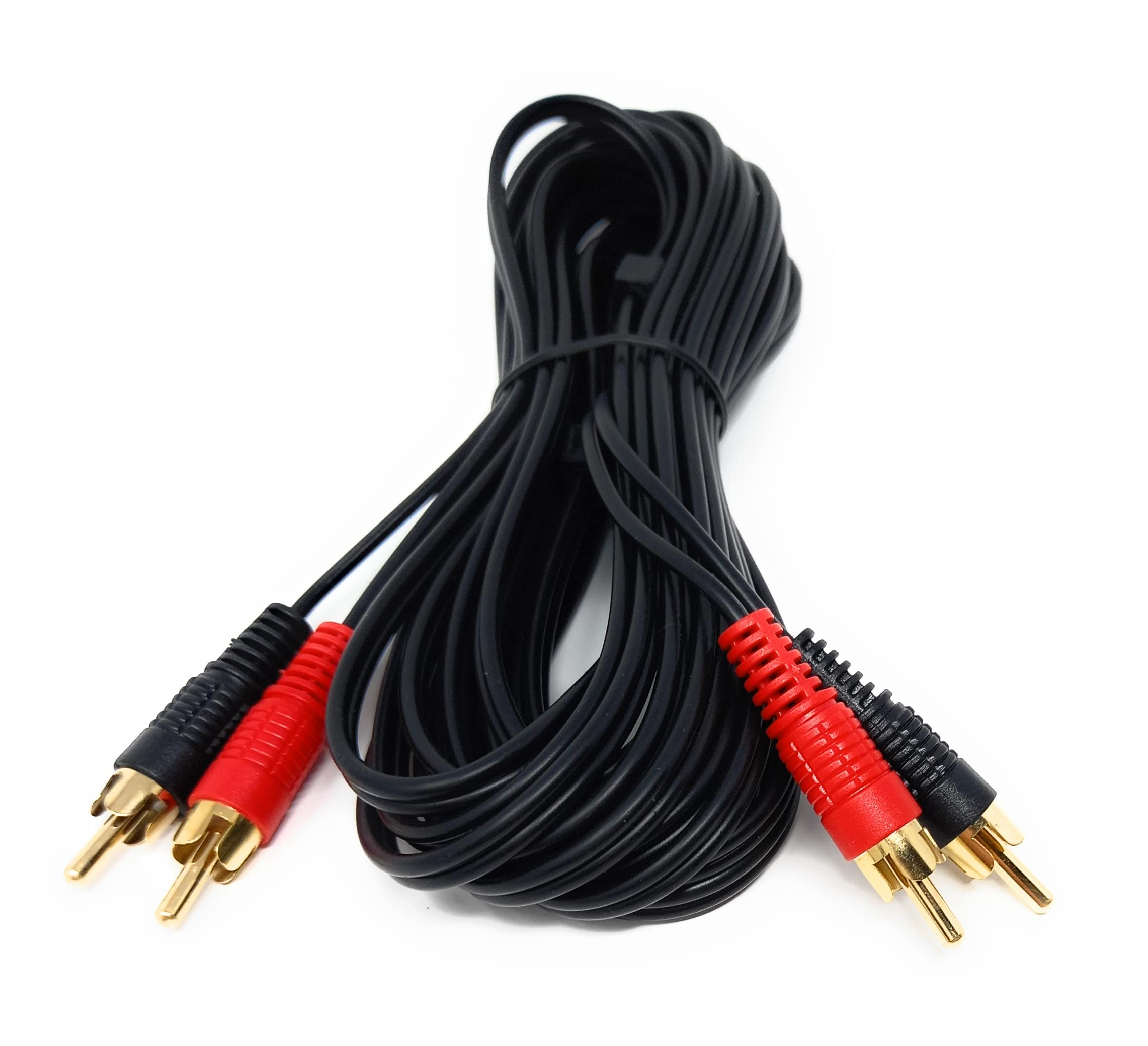 DRUT RCA to RCA Phono Twin Jack to Jack Stereo Audio Cable Lead Cord Compatible With CD/DVD/Amplifier/Hifi/DJ Mixer/Turntable