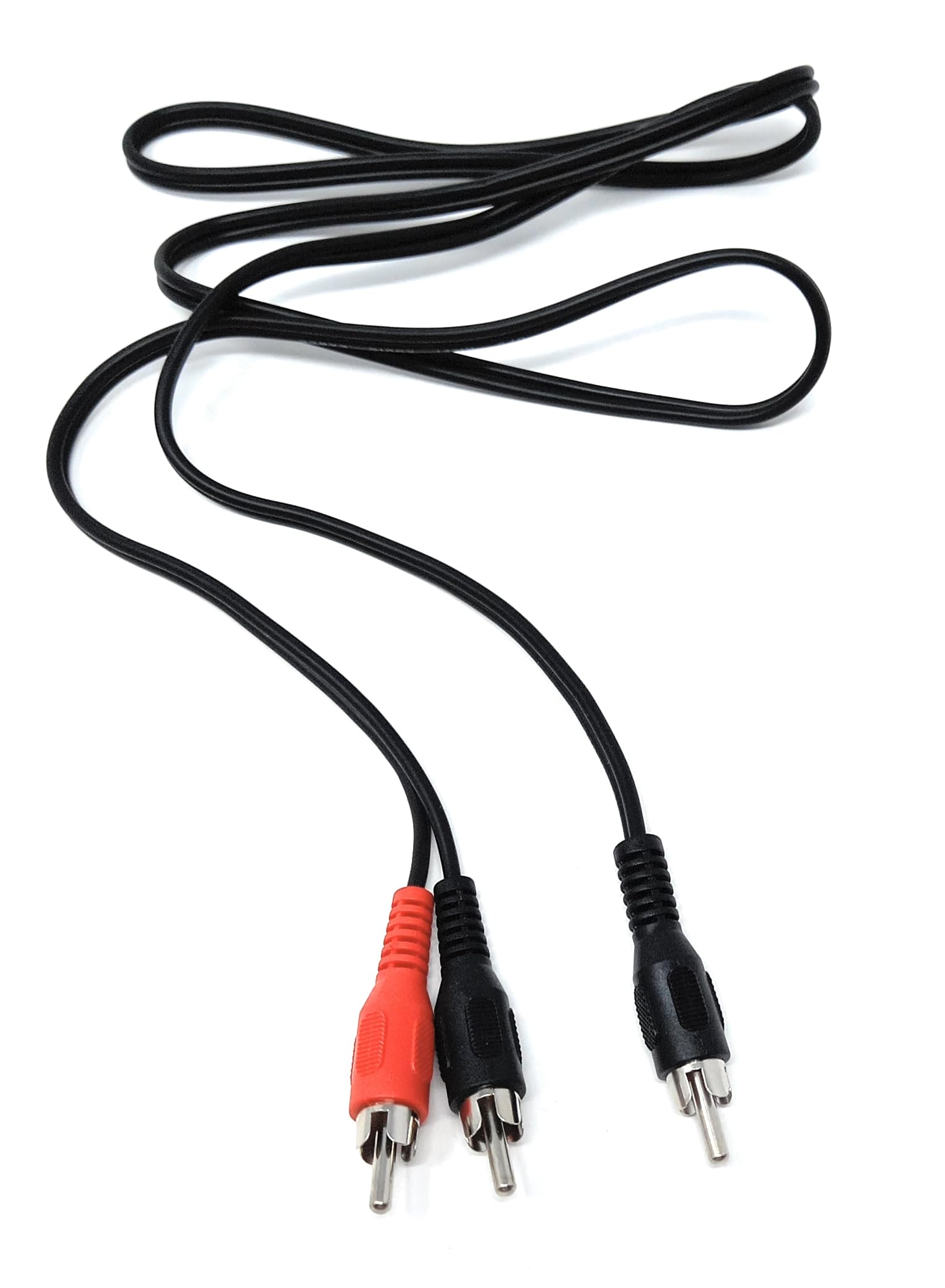 DRUT Single RCA Phono Plug to Twin 2 x RCA Phono Plugs Y Splitter, Combiner Cable