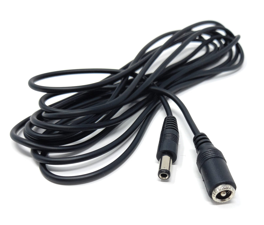 DRUT 2.5mm x 5.5mm Male to Female Power DC Connector Extension Cable Lead for CCTV Cameras, LED Lights