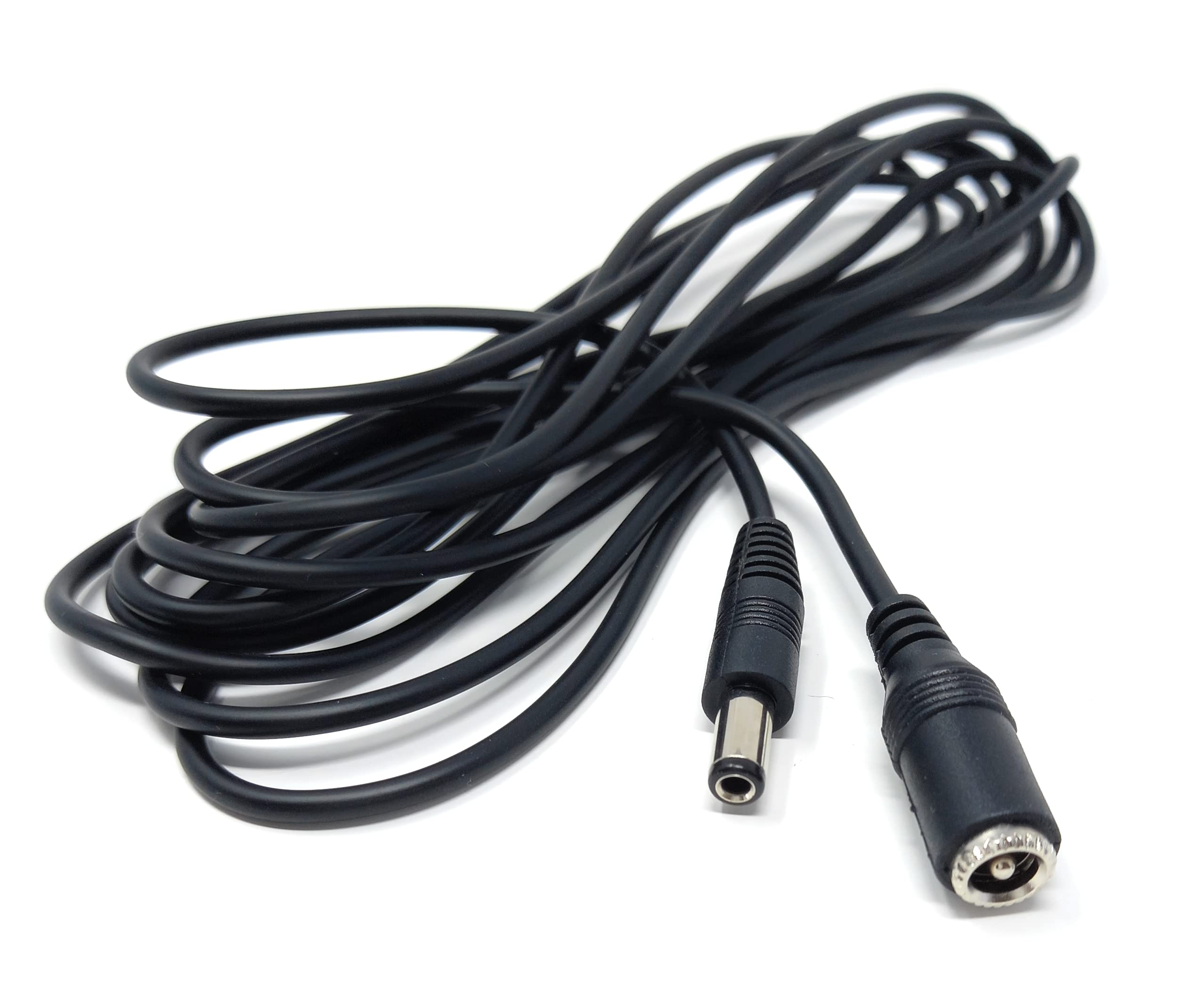 DRUT 2.5mm x 5.5mm Male to Female Power DC Connector Extension Cable Lead for CCTV Cameras, LED Lights