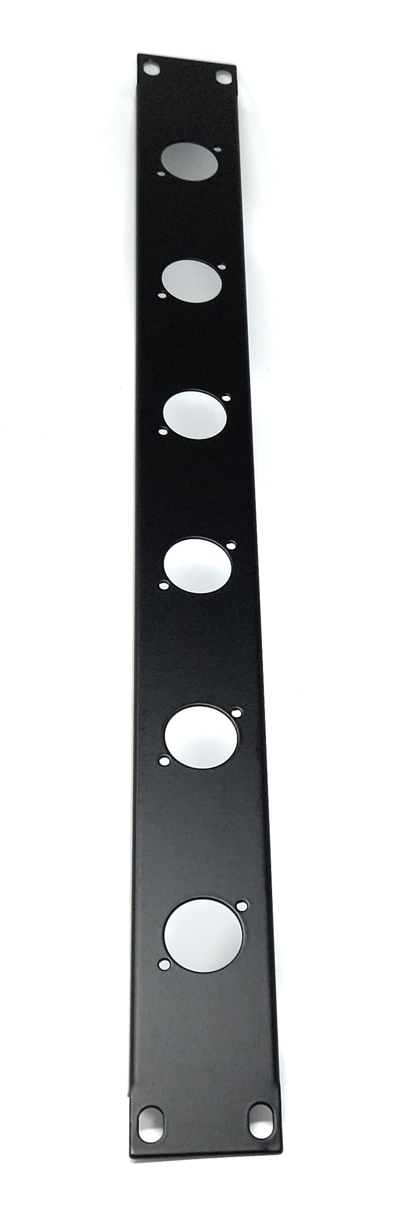 1U 19" Rack Mount D-Series Punch-Out Panel - Compatible with XLR, Speakon, and Neutrik Connectors for AV, Audio, and Computer Racks