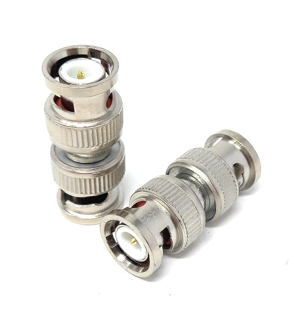 BNC Male to Male Coupler Adapter, Double-Sided Extension Socket, Signal-Safe Video Connector for CCTV Camera, DVR, Monitor, Coaxial Cable