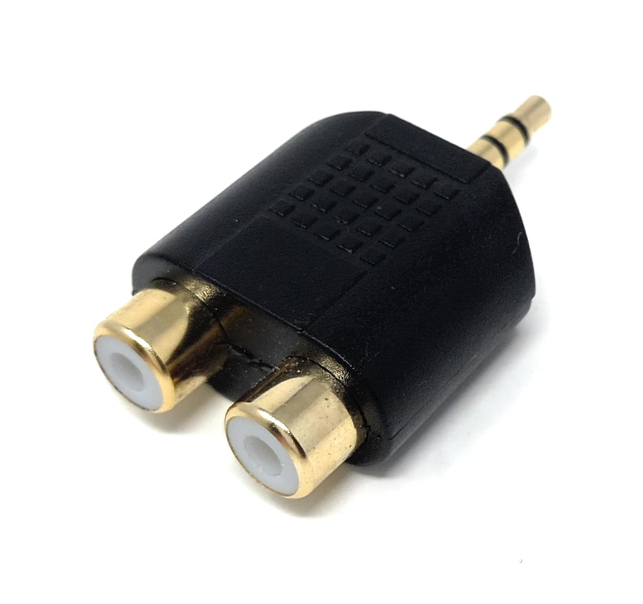 DRUT 3.5mm Stereo Jack Plug to Twin RCA Phono Mono Splitter or Combiner Audio Adapter