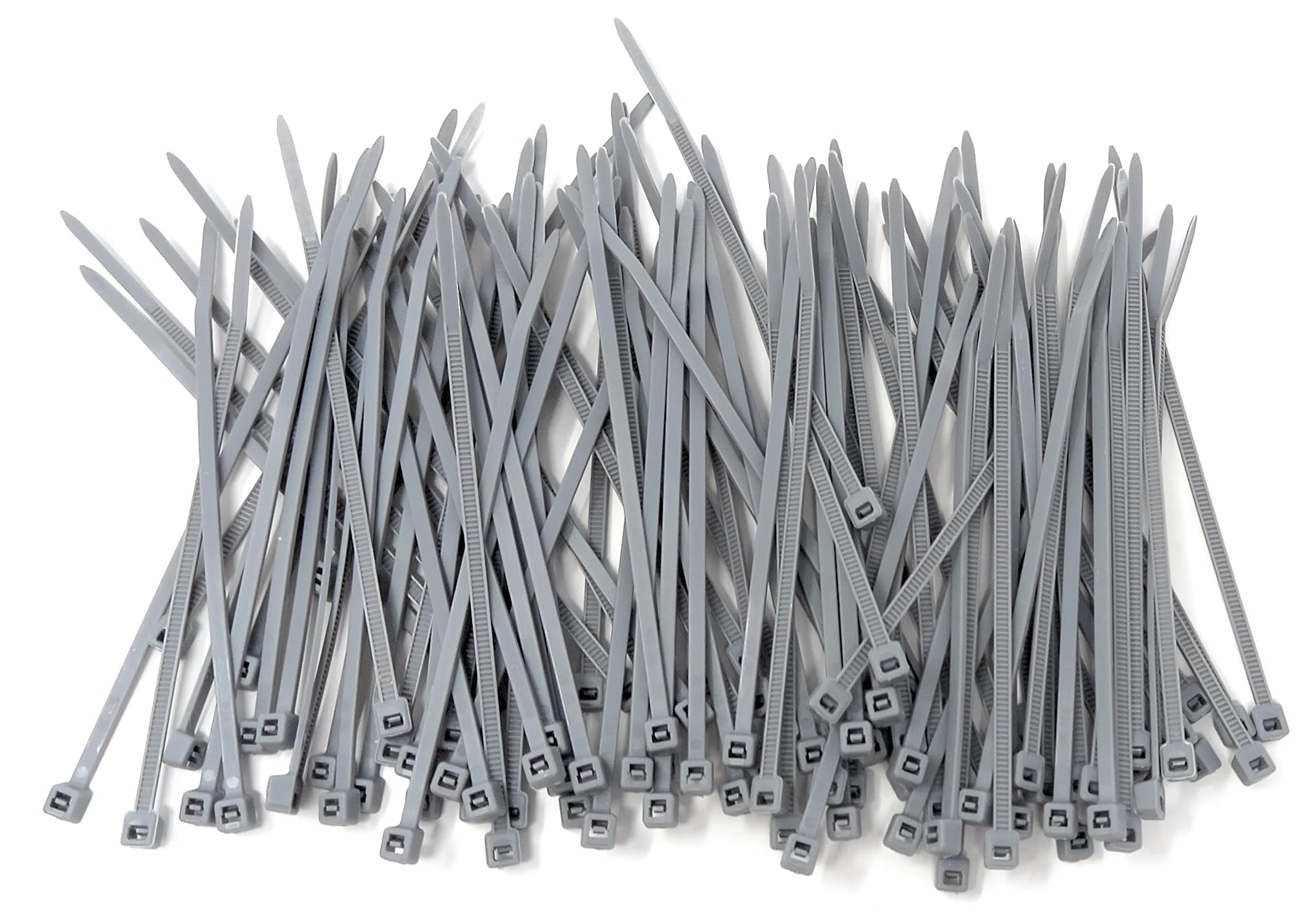 Nylon Cable Ties, 100mm x 2.5mm, Pack of 100, Plastic Zip Tie Wraps, Self-Locking