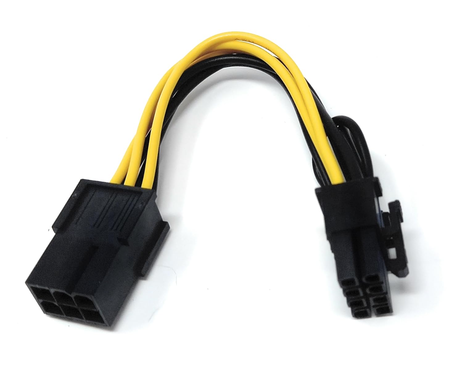 DRUT 10cm 6-Pin PCIe to 8-Pin PCIe Adapter Power Cable, Video Graphics Card Power PCI Express Lead Adapter