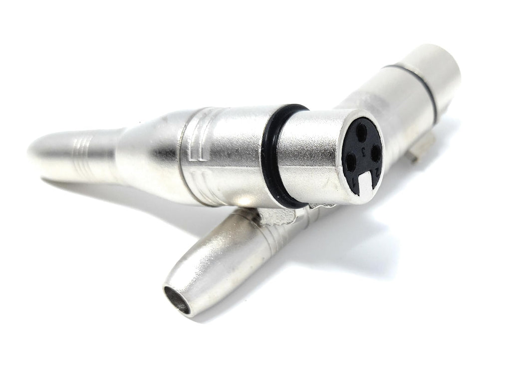 DRUT XLR Female 3pin to 6.35mm Balanced Jack Socket Adapter Cable Converter