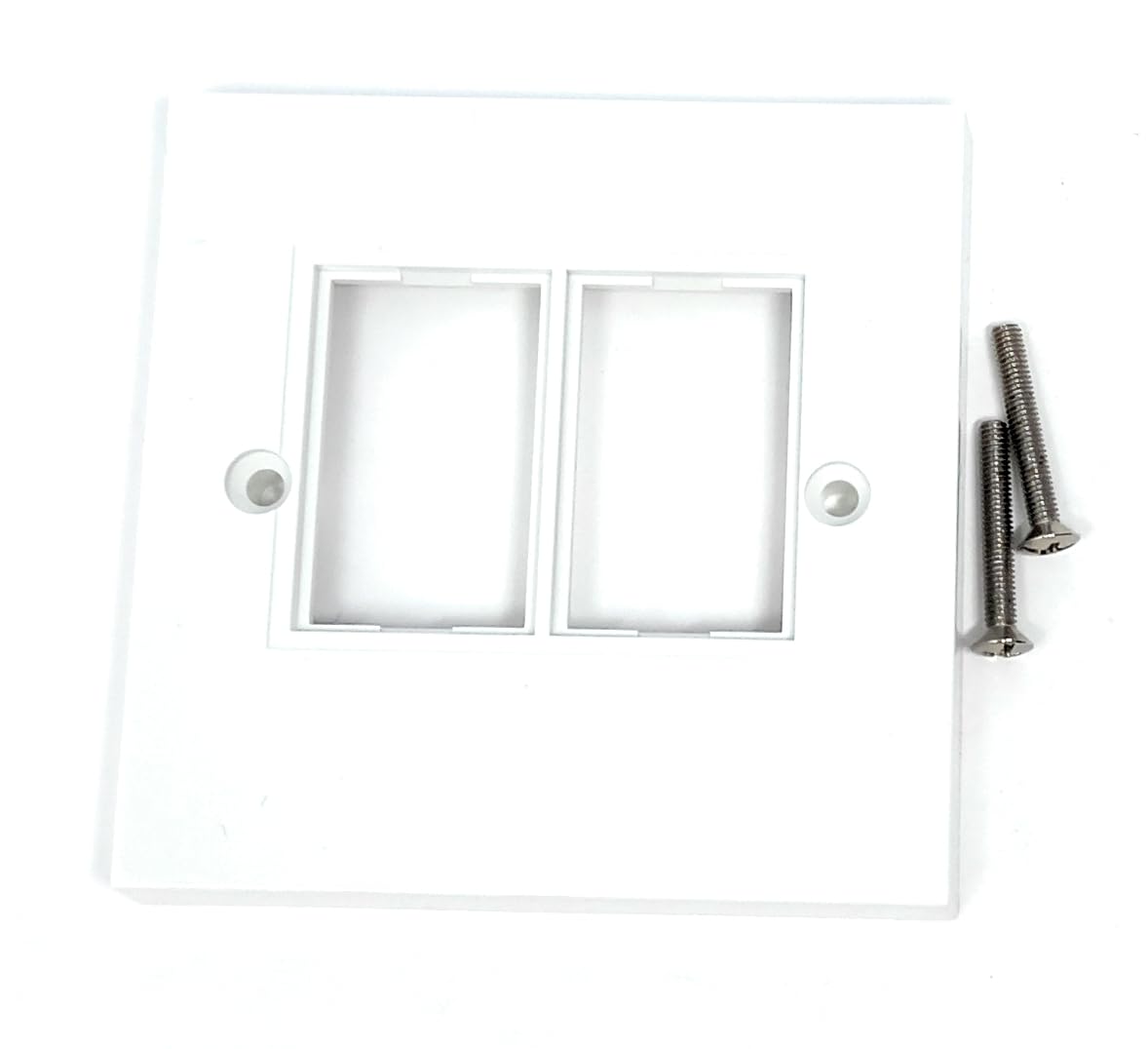 Euro Module Wall Plate Faceplate Frame with Screws – Compatible with Standard Euro UK Modules