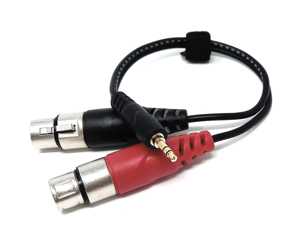 DRUT 3.5mm Stereo Jack to 2 x XLR Female Cable – Audio Splitter Lead for Microphones, Mixers, Speakers, DJ, Studio and Recording Equipment