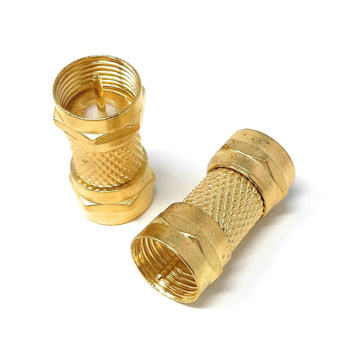 DRUT F Type Screw On Male to Male Plug to Plug 75 OHM Coax Adapter Coupler